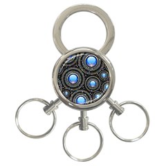 Background Abstract Glossy Blue 3-ring Key Chains by Nexatart