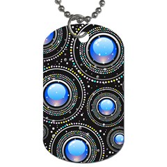 Background Abstract Glossy Blue Dog Tag (two Sides) by Nexatart