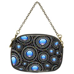 Background Abstract Glossy Blue Chain Purses (one Side)  by Nexatart