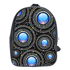 Background Abstract Glossy Blue School Bag (large) by Nexatart