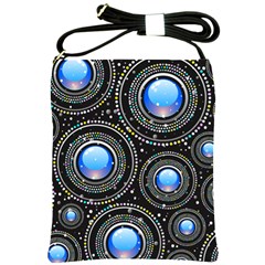 Background Abstract Glossy Blue Shoulder Sling Bags by Nexatart