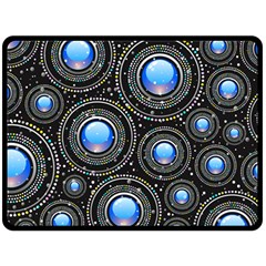 Background Abstract Glossy Blue Fleece Blanket (large)  by Nexatart