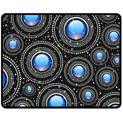 Background Abstract Glossy Blue Fleece Blanket (medium)  by Nexatart