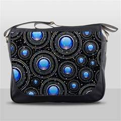 Background Abstract Glossy Blue Messenger Bags by Nexatart