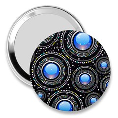 Background Abstract Glossy Blue 3  Handbag Mirrors by Nexatart