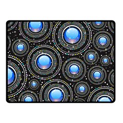 Background Abstract Glossy Blue Double Sided Fleece Blanket (small)  by Nexatart