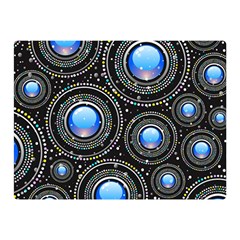 Background Abstract Glossy Blue Double Sided Flano Blanket (mini)  by Nexatart