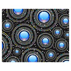 Background Abstract Glossy Blue Double Sided Flano Blanket (medium)  by Nexatart