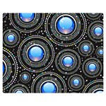 Background Abstract Glossy Blue Double Sided Flano Blanket (Medium)  60 x50  Blanket Front