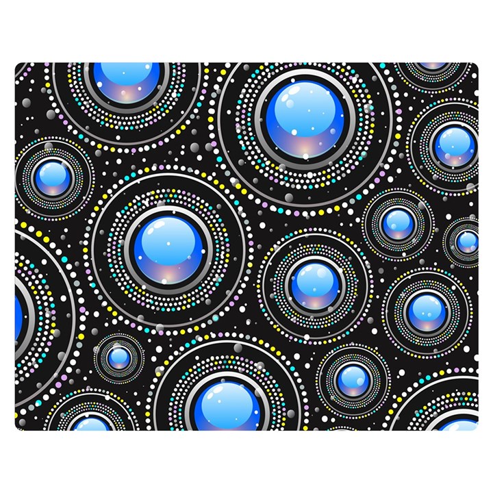 Background Abstract Glossy Blue Double Sided Flano Blanket (Medium) 