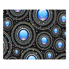 Background Abstract Glossy Blue Double Sided Flano Blanket (large)  by Nexatart