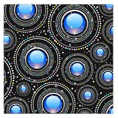 Background Abstract Glossy Blue Large Satin Scarf (square) by Nexatart