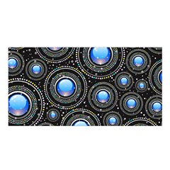 Background Abstract Glossy Blue Satin Shawl by Nexatart