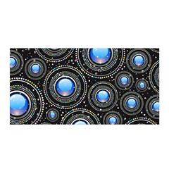 Background Abstract Glossy Blue Satin Wrap by Nexatart