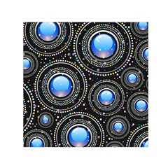 Background Abstract Glossy Blue Small Satin Scarf (square) by Nexatart