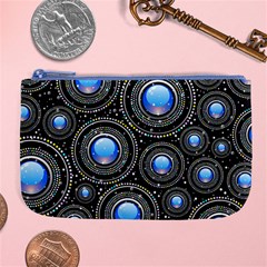 Background Abstract Glossy Blue Large Coin Purse by Nexatart