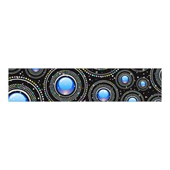 Background Abstract Glossy Blue Velvet Scrunchie by Nexatart