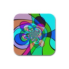 Retro Wave Background Pattern Rubber Square Coaster (4 Pack)  by Nexatart