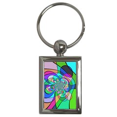 Retro Wave Background Pattern Key Chains (rectangle)  by Nexatart