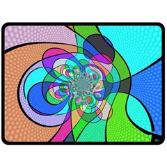 Retro Wave Background Pattern Fleece Blanket (large)  by Nexatart