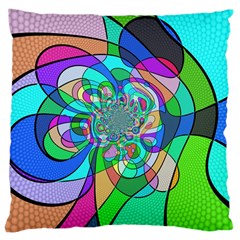 Retro Wave Background Pattern Large Cushion Case (two Sides) by Nexatart