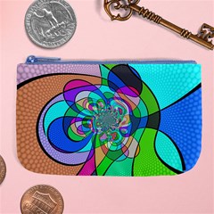 Retro Wave Background Pattern Large Coin Purse by Nexatart