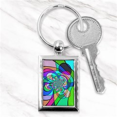 Retro Wave Background Pattern Key Chains (rectangle)  by Nexatart