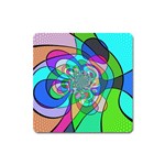 Retro Wave Background Pattern Square Magnet Front