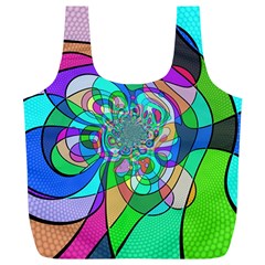 Retro Wave Background Pattern Full Print Recycle Bags (l)  by Nexatart