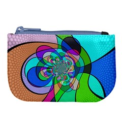 Retro Wave Background Pattern Large Coin Purse by Nexatart