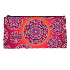 Floral Background Texture Pink Pencil Cases by Nexatart