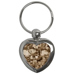 Color Abstract Background Textures Key Chains (heart) 