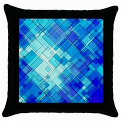 Abstract Squares Arrangement Throw Pillow Case (black) by Nexatart