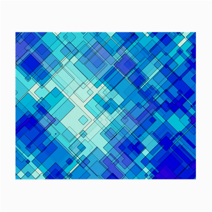 Abstract Squares Arrangement Small Glasses Cloth