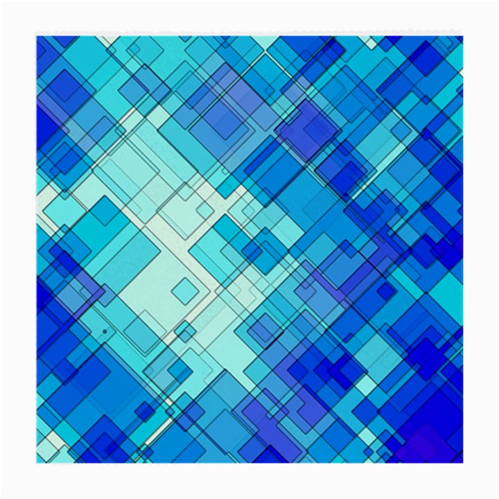 Abstract Squares Arrangement Medium Glasses Cloth (2-Side)