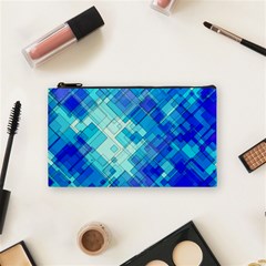 Abstract Squares Arrangement Cosmetic Bag (small)  by Nexatart