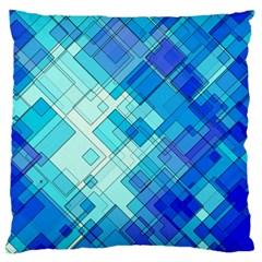 Abstract Squares Arrangement Large Cushion Case (two Sides) by Nexatart