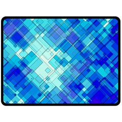 Abstract Squares Arrangement Double Sided Fleece Blanket (large) 