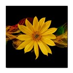 Sun Flower Blossom Bloom Particles Tile Coasters Front