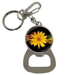 Sun Flower Blossom Bloom Particles Bottle Opener Key Chains by Nexatart