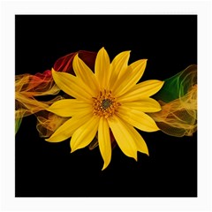 Sun Flower Blossom Bloom Particles Medium Glasses Cloth by Nexatart