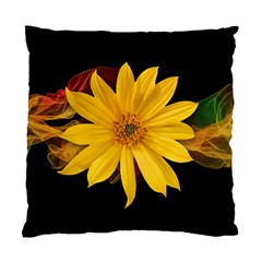 Sun Flower Blossom Bloom Particles Standard Cushion Case (one Side) by Nexatart