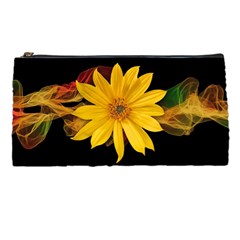 Sun Flower Blossom Bloom Particles Pencil Cases by Nexatart