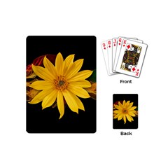 Sun Flower Blossom Bloom Particles Playing Cards (mini)  by Nexatart