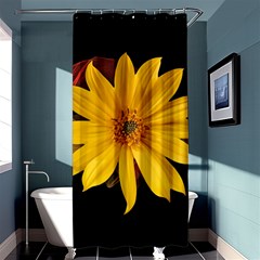 Sun Flower Blossom Bloom Particles Shower Curtain 36  X 72  (stall)  by Nexatart