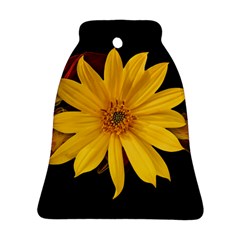 Sun Flower Blossom Bloom Particles Bell Ornament (two Sides) by Nexatart