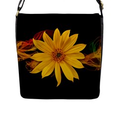 Sun Flower Blossom Bloom Particles Flap Messenger Bag (l)  by Nexatart