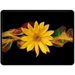 Sun Flower Blossom Bloom Particles Double Sided Fleece Blanket (Large)  80 x60  Blanket Front