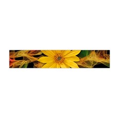 Sun Flower Blossom Bloom Particles Flano Scarf (mini) by Nexatart