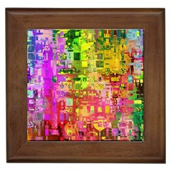 Color Abstract Artifact Pixel Framed Tiles by Nexatart